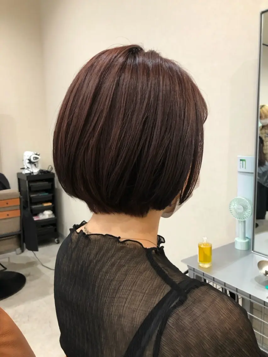 ショート カラー ショートボブ ブラウンカラー ピンクカラー ピンクブラウン ボブ 佐々木 政徳のヘアスタイル