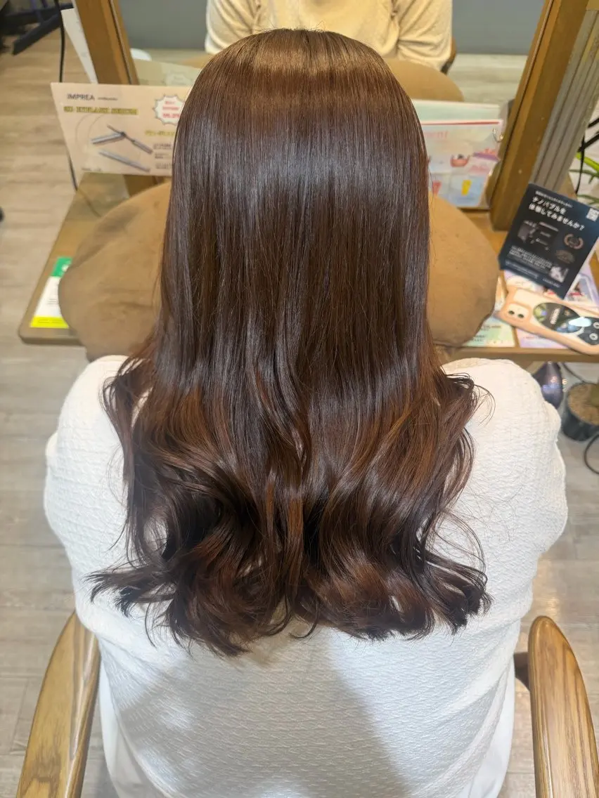 セミロング ヘアカラー トリートメント 🦋ふくい あやの🦋のヘアスタイル