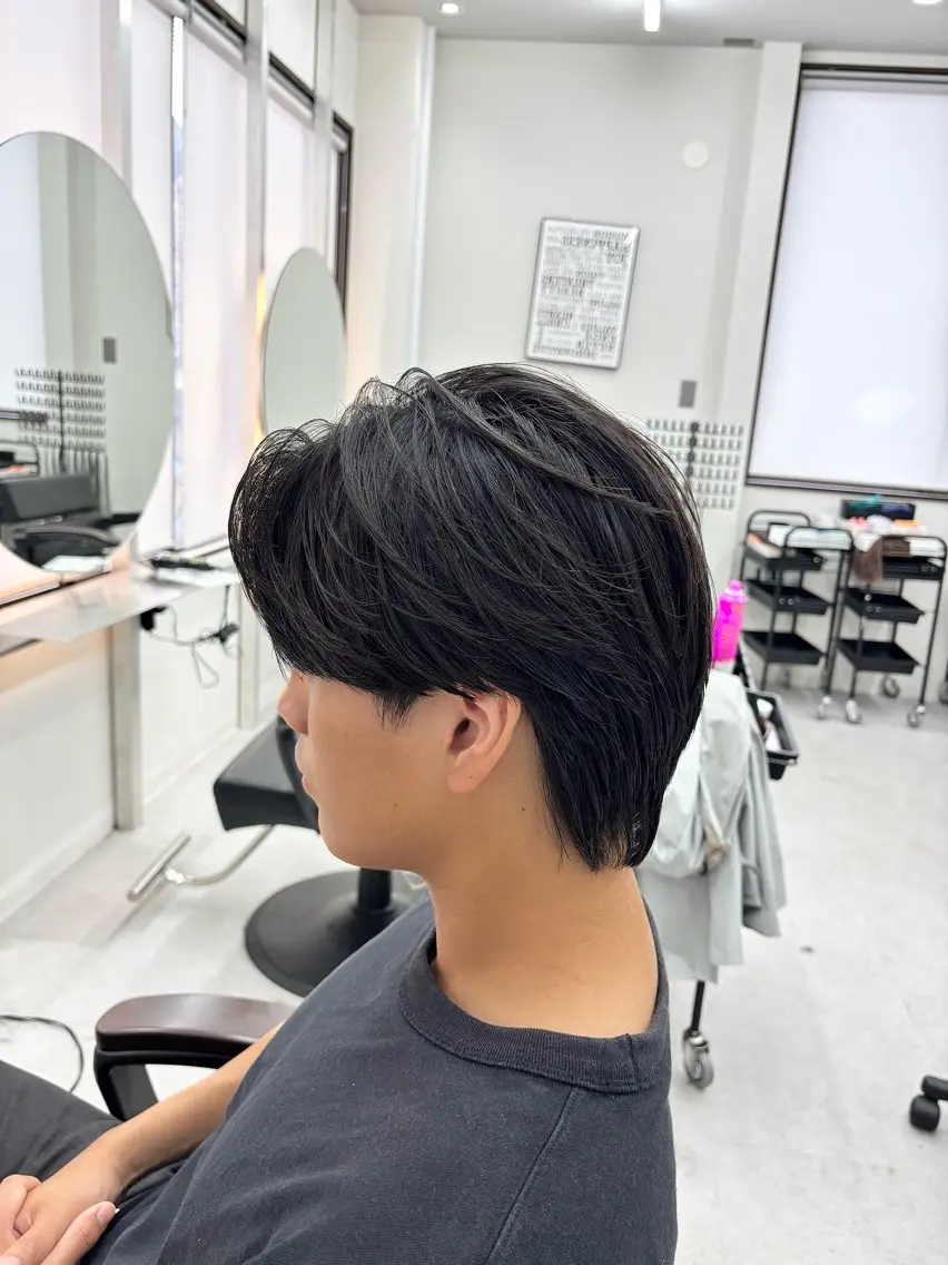 パーマ メンズ センターパート カット パーマ KanedaRio パーマ/フェードのヘアスタイル