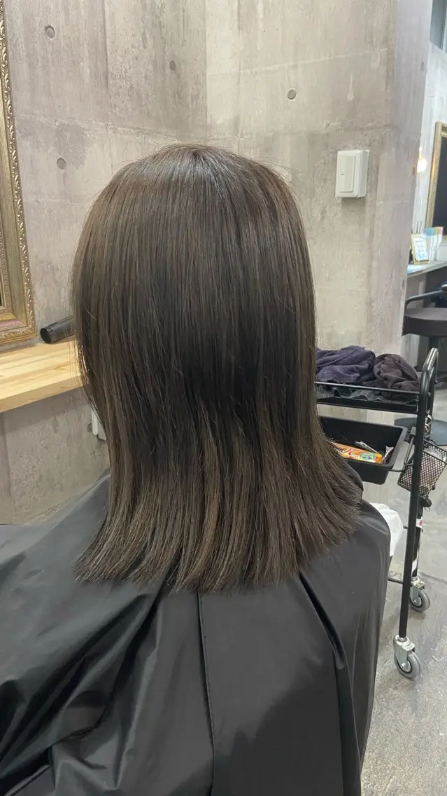 ミディアム カラー カット ヘアカラー トリートメント Sunny side 大名 RIOのヘアスタイル