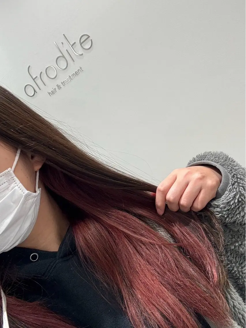 ロング カラー ピンクカラー カット ヘアカラー ボブ支持率NO1 🌈CHIKAのヘアスタイル