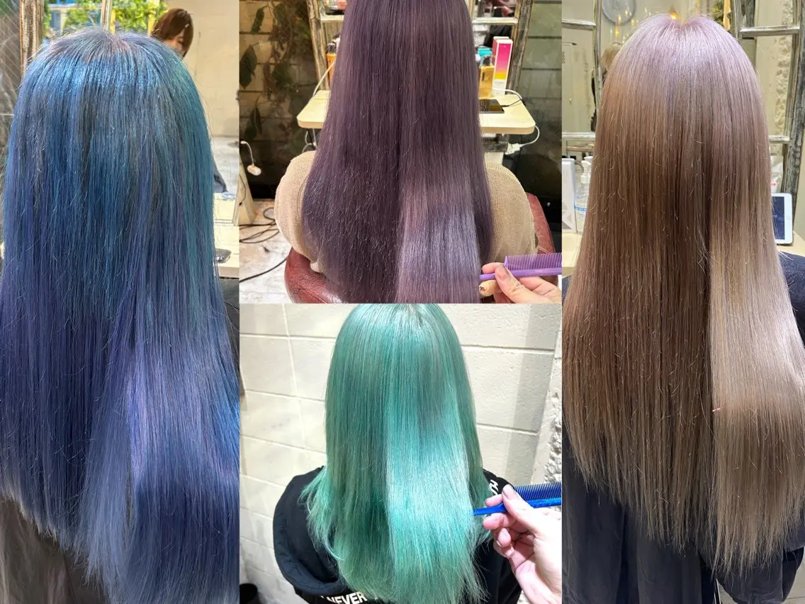 ロング カラー ササ キのヘアスタイル