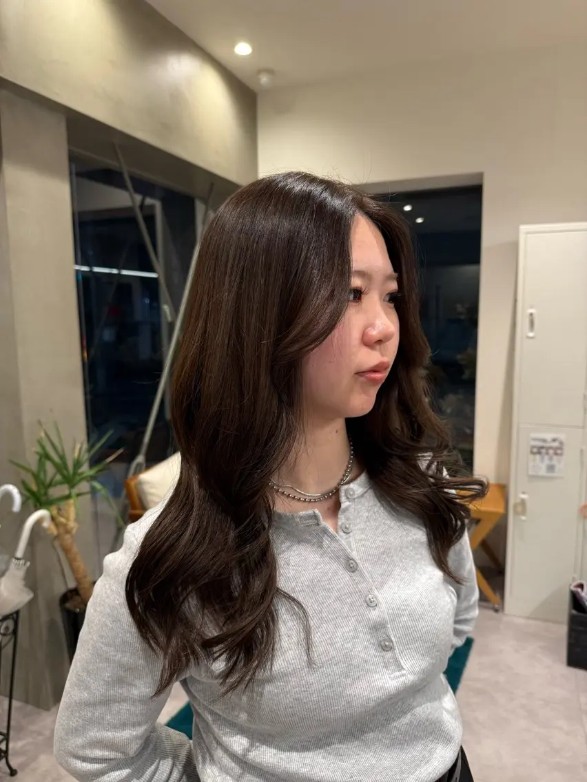ロング カラー カット ヘアカラー RosierBlue 工藤のヘアスタイル