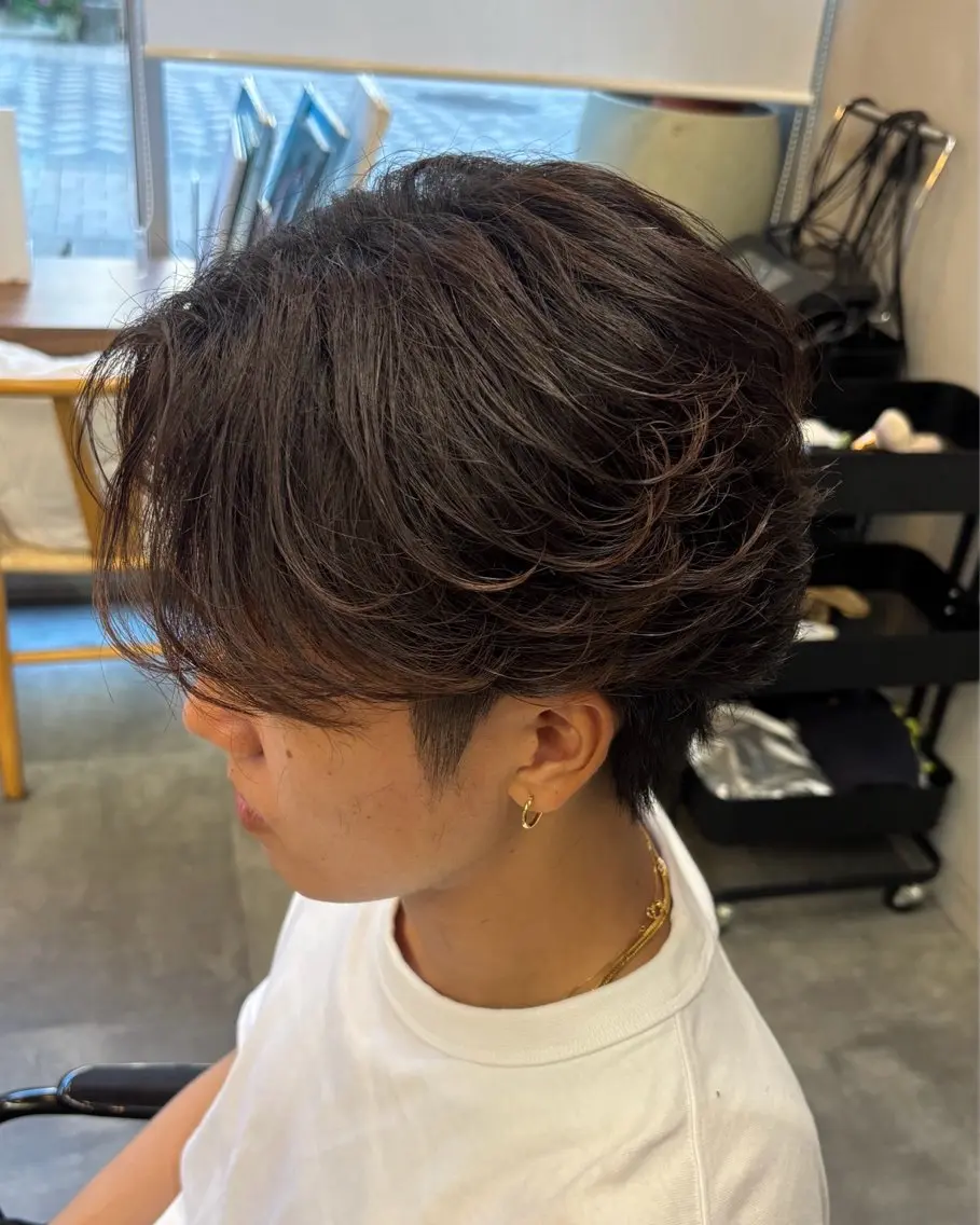 ショート メンズ カット パーマ 鹿児島 TSUBASAのヘアスタイル