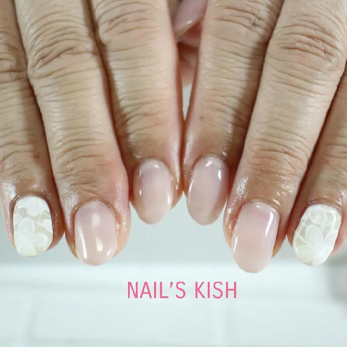 ネイル フラワーネイル レース NAIL'S KISHのネイルデザイン