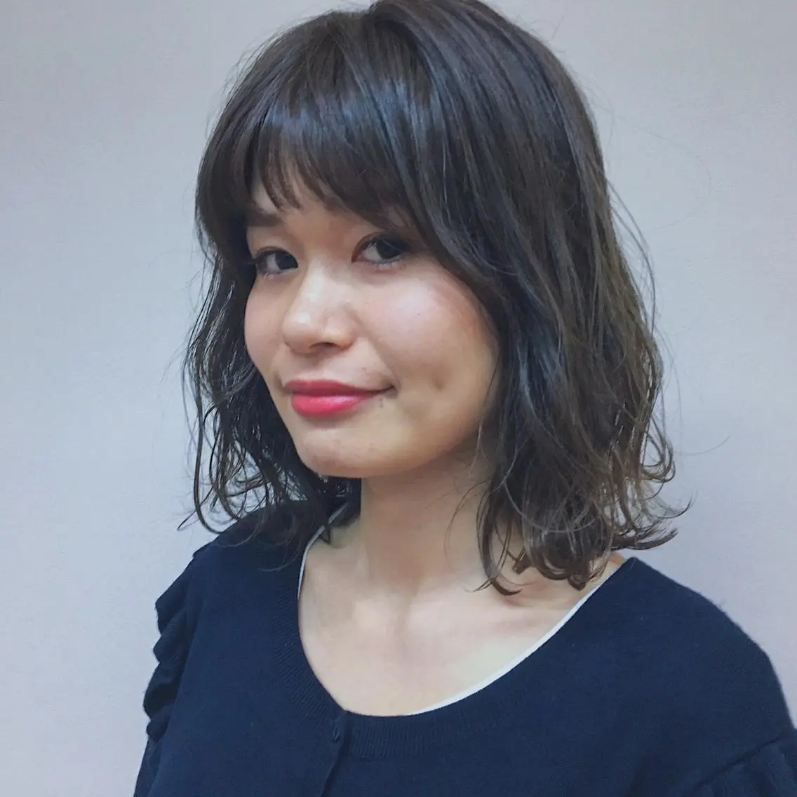 ミディアム カラー 透明感カラー グレージュ イルミナカラー ボブ レイヤーカット 山中 直輝のヘアスタイル