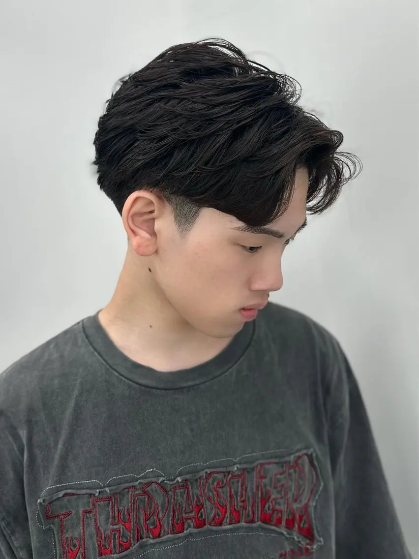 ショート パーマ パーマ 博多メンズサロン 田中のヘアスタイル