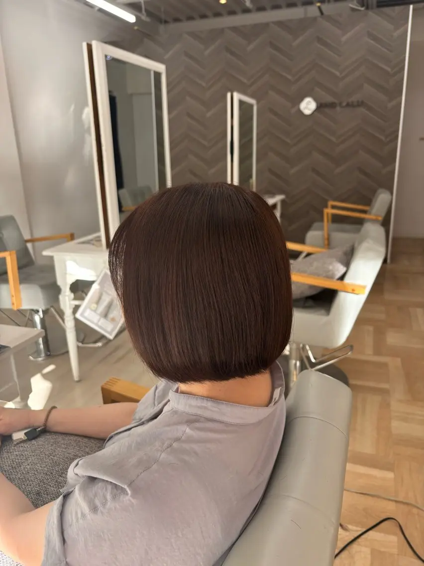 ミディアム ヘアカラー ワタセ ヒメカのヘアスタイル