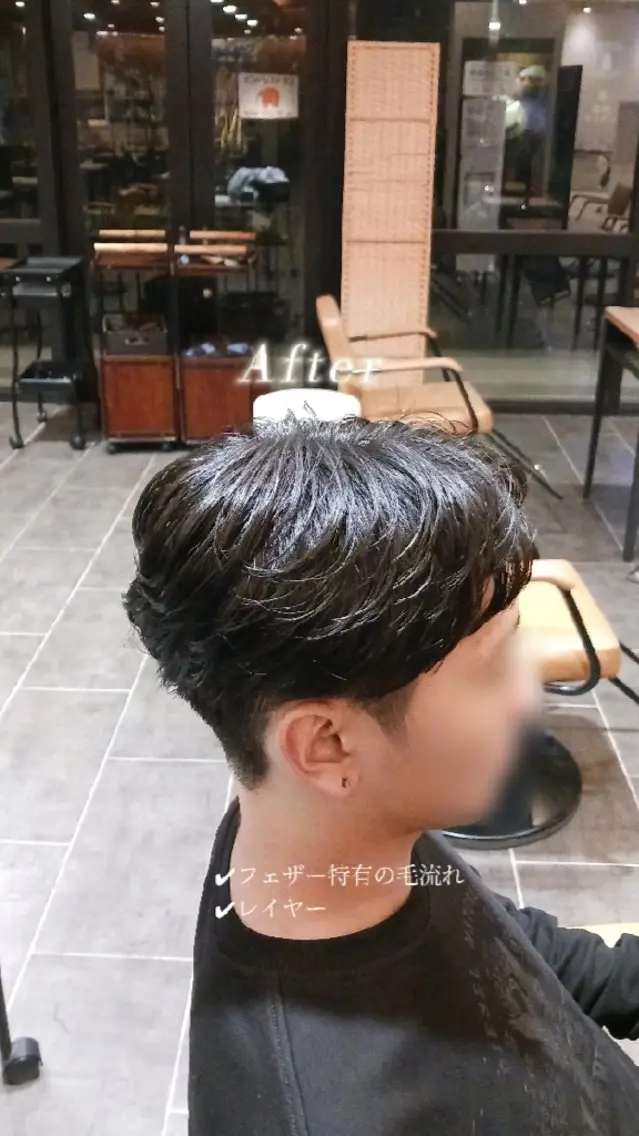 パーマ メンズ 羽田野 紗可のヘアスタイル