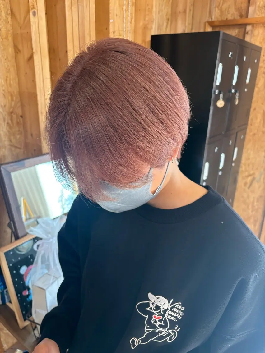 カラー ヘアカラー まろみ暖色×ボブ ×chia🕯のヘアスタイル
