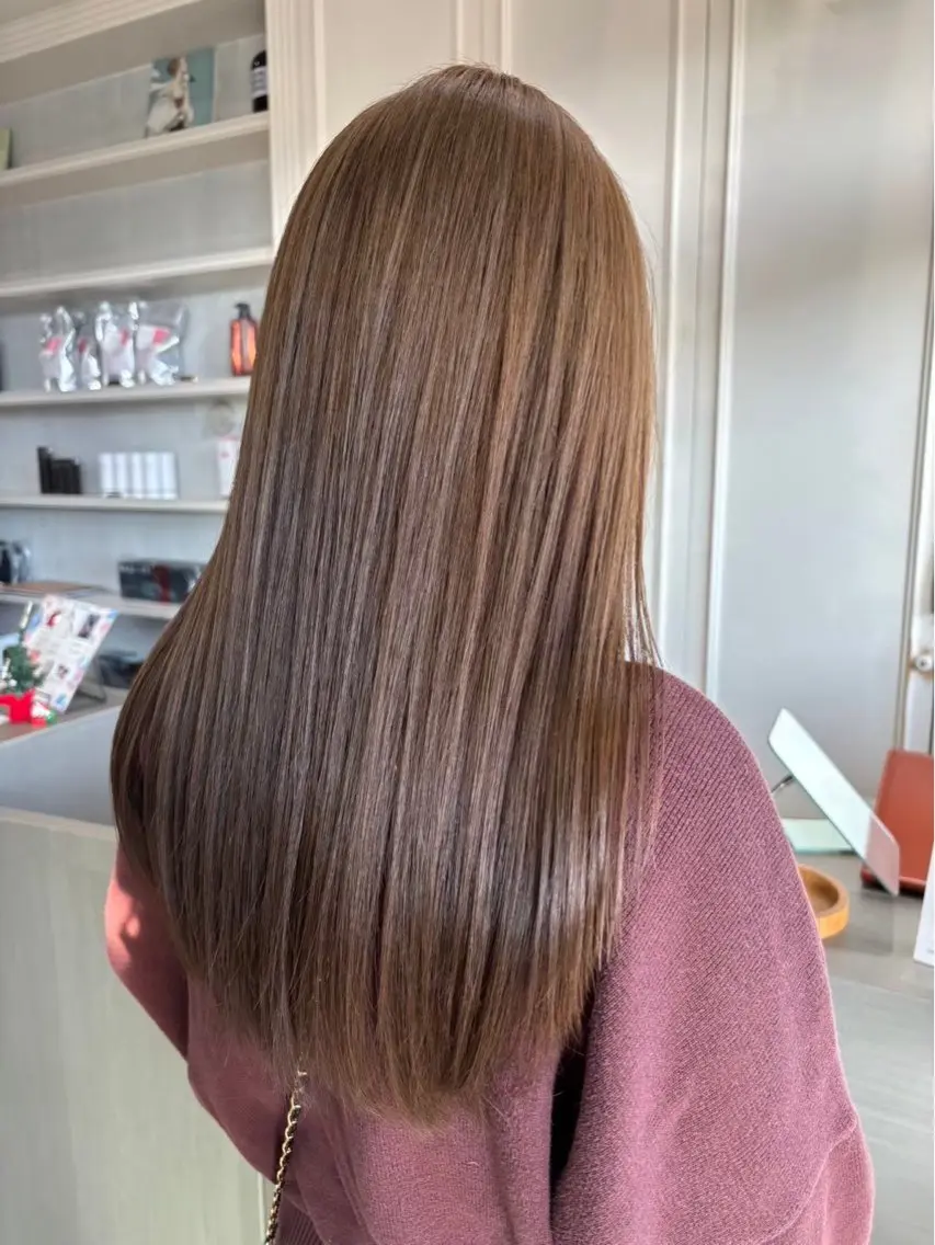 カラー 透明感カラー ここののヘアスタイル