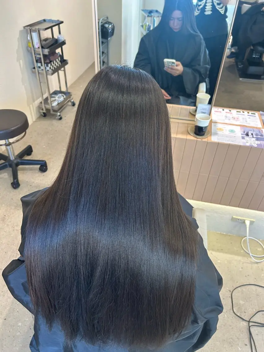 ロング 縮毛矯正 トリートメント 古賀 袈愁のヘアスタイル