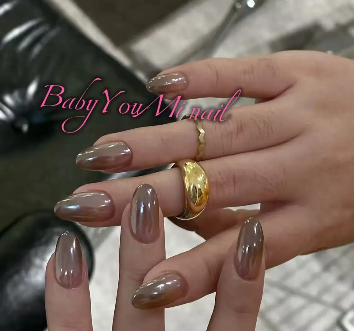 ネイル オーロラネイル 成人式 フットネイル フレンチネイル ジェルネイル ハンドネイル BabyYouMi nailのネイルデザイン