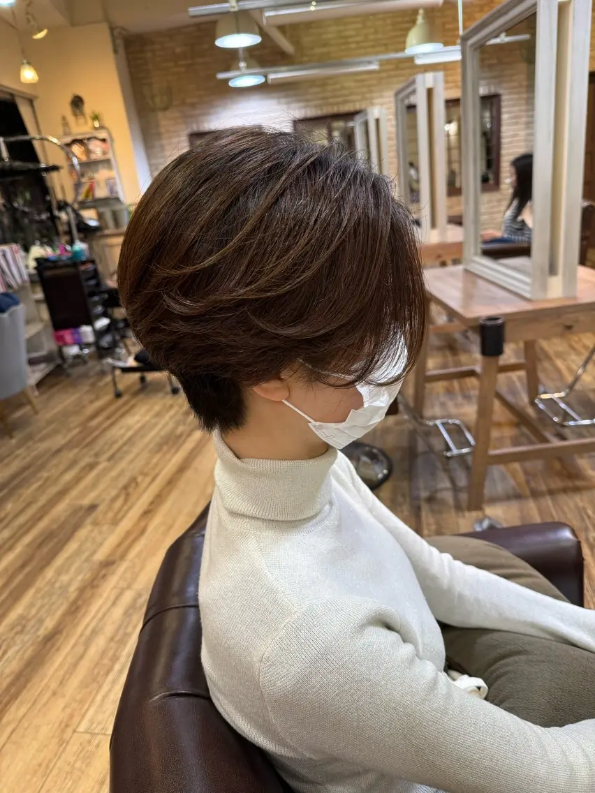 ショート ハンサムショート ショートヘア 染矢 優希のヘアスタイル