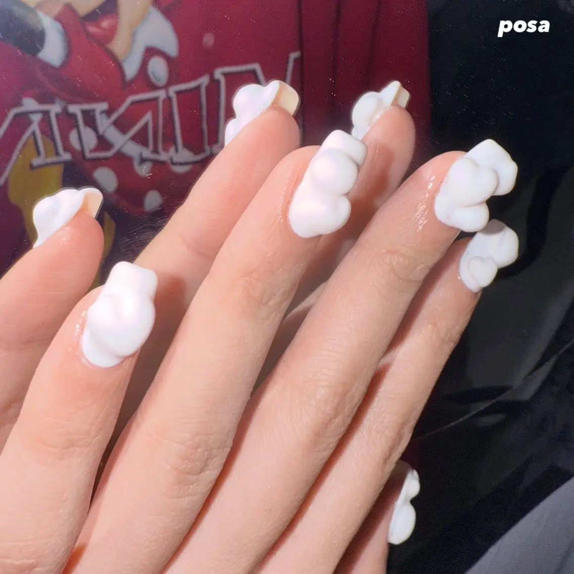 ネイル シンプルネイル 冬ネイル ハンドネイル posa nail モエミのネイルデザイン