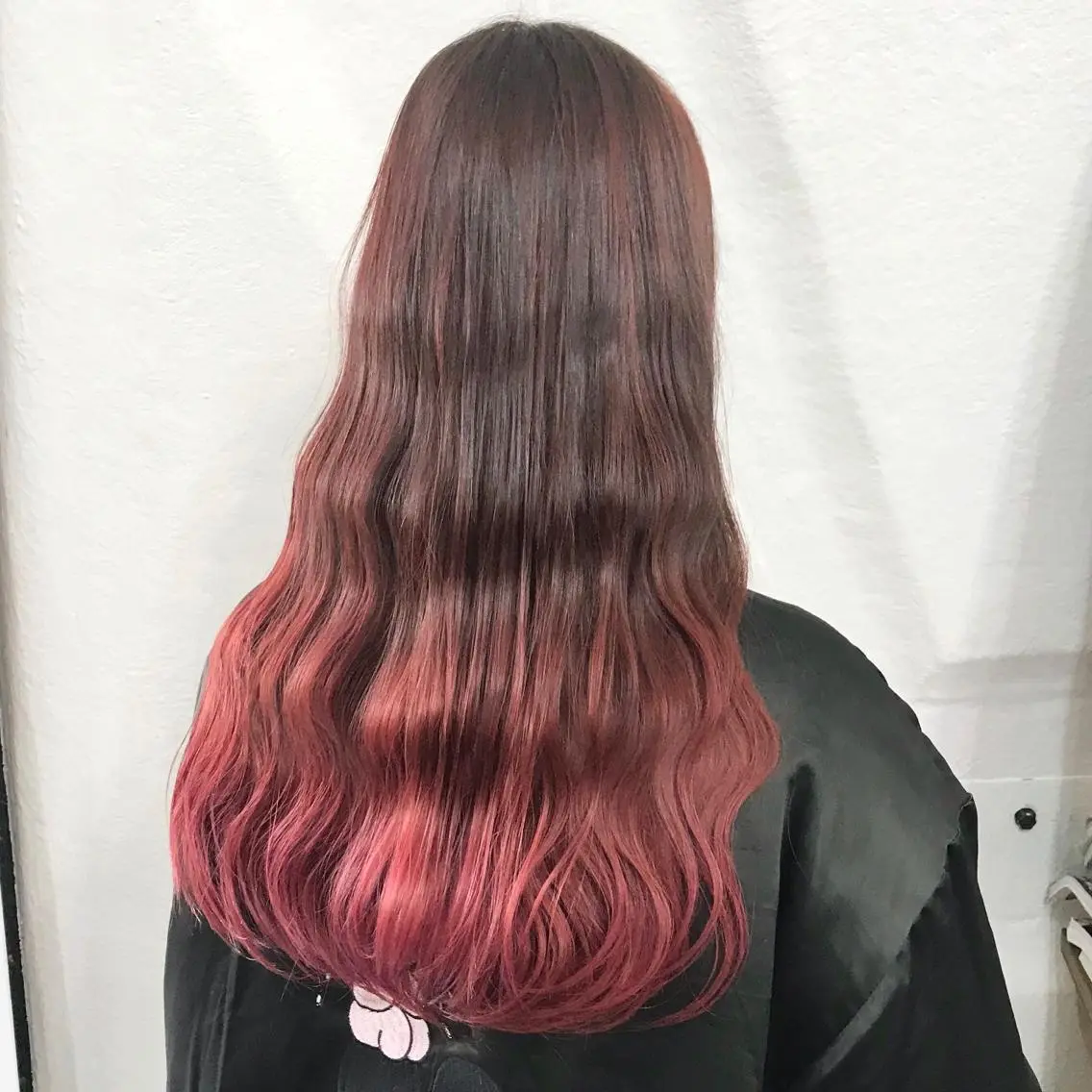 ロング カラー ブリーチ レッドカラー K-POP好き美容師 🇰🇷Kai.Yのヘアスタイル