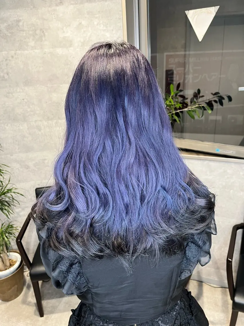ロング カラー ヘアカラー トリートメント 新宿美容院 ダブルカラーのヘアスタイル
