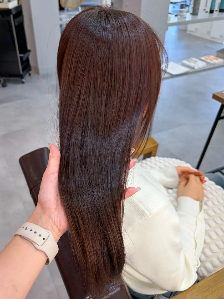 セミロング カラー ベージュカラー 髪質改善 ヘアカラー トリートメント 駒場 まといのヘアスタイル