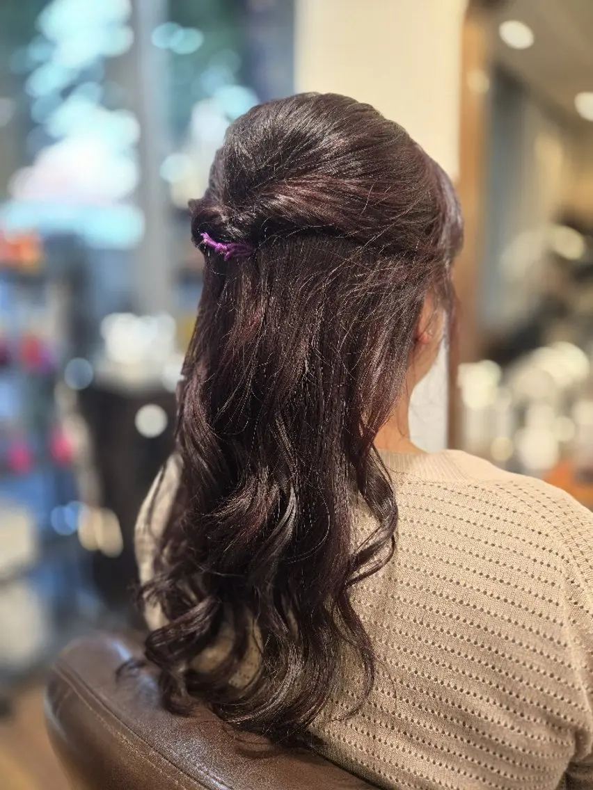 ヘアアレンジ 透明感カラー/ 髪質改善縮毛 石田のヘアスタイル