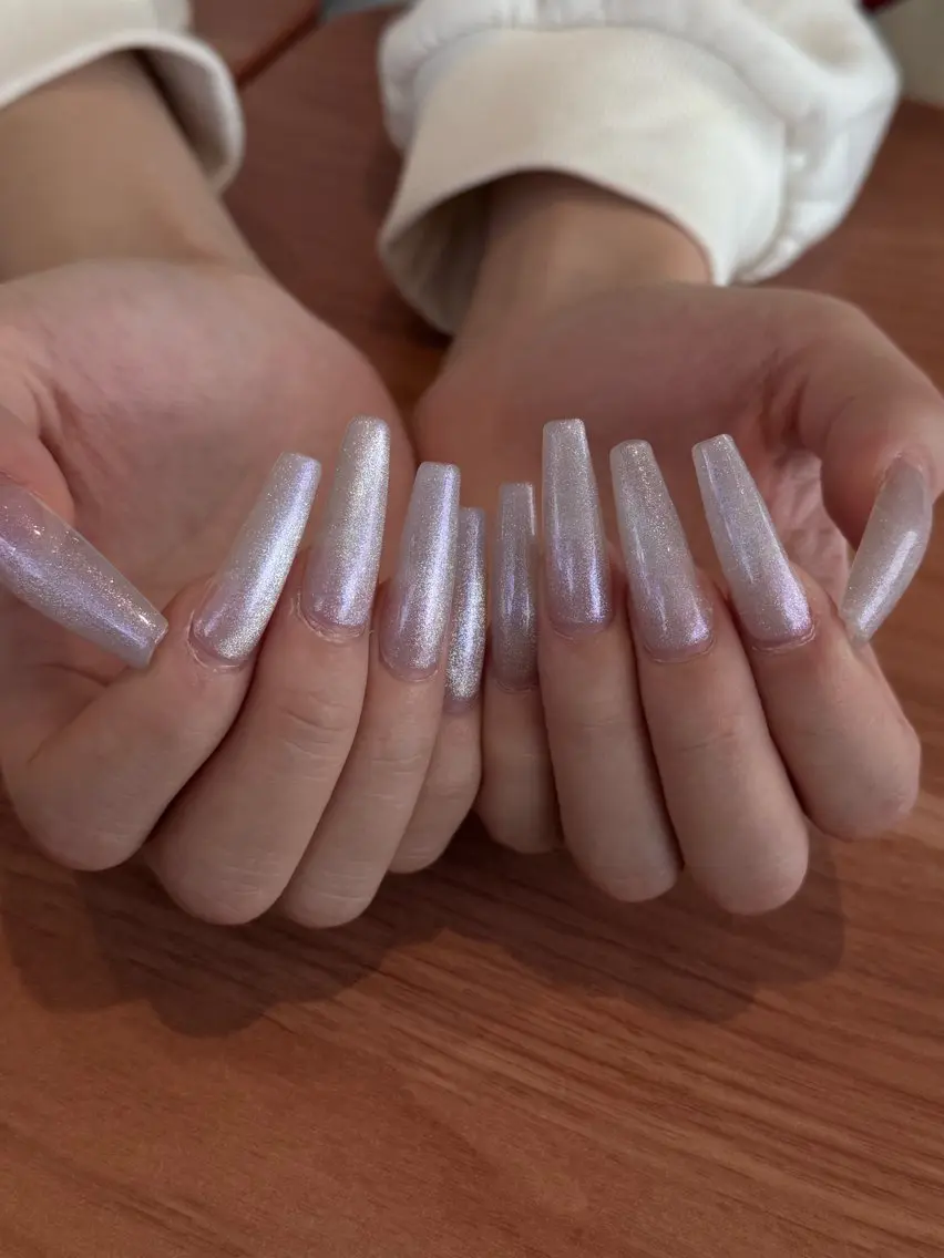 【ハンド】💅🏻【オフあり】💎チップ長さだし10本マグネット、ミラー、オーロラ🍃(どれか1つ)の写真