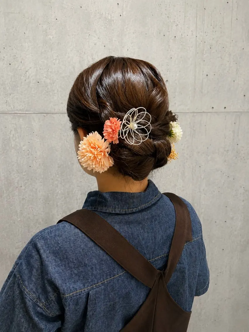 セミロング ヘアセット 推し活カラー/ アレンジ🩵ayaのヘアスタイル