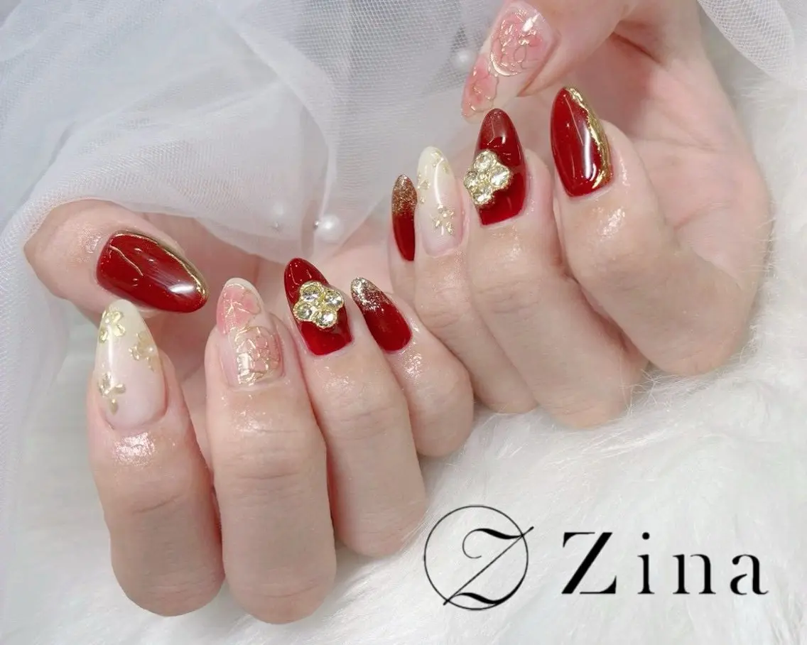 セミロング ハンドネイル 自爪育成/zina/ KIMIのネイルデザイン