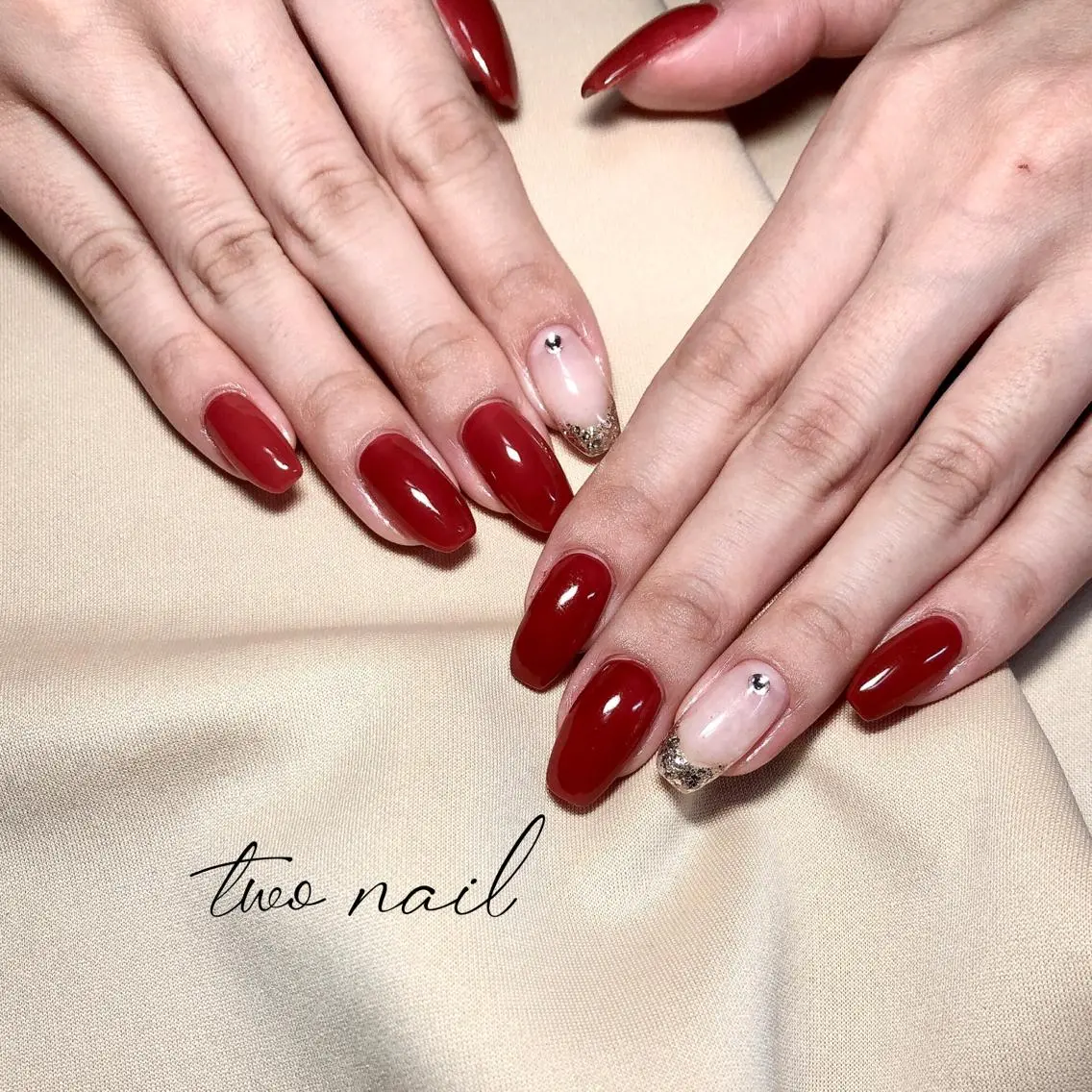 ネイル アートネイル フットネイル ハート ニュアンスネイル ホワイト two nailのネイルデザイン