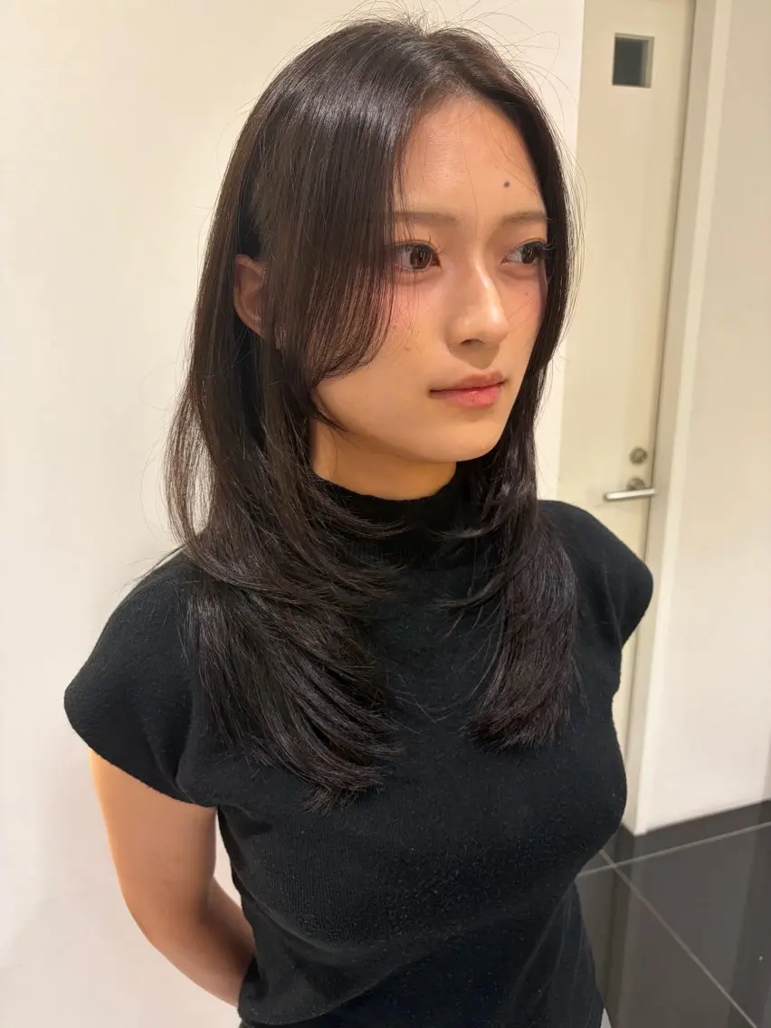 ロング ハイレイヤー レイヤーカット 稲毛田 颯人のヘアスタイル