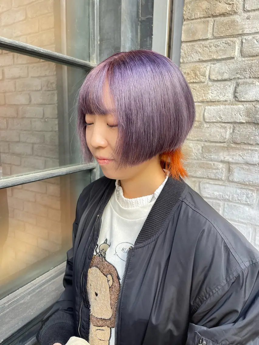 ショート ショートヘア カット ヘアカラー 韓国式パーマ🔥 ブリーチ🔥TOMOのヘアスタイル