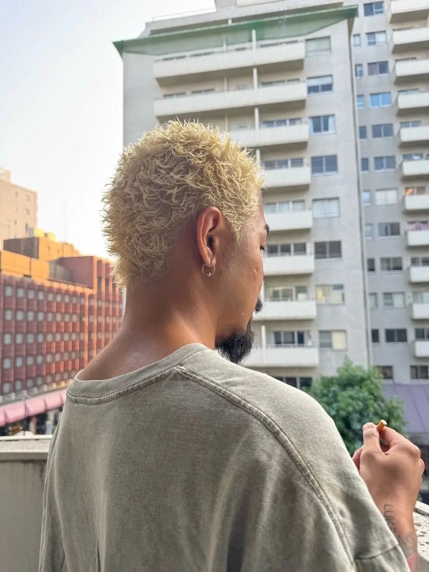 ショート カラー パーマ メンズ メンズパーマ カット ヘアカラー パーマ 💈メンズ特化💈 TASUKUのヘアスタイル