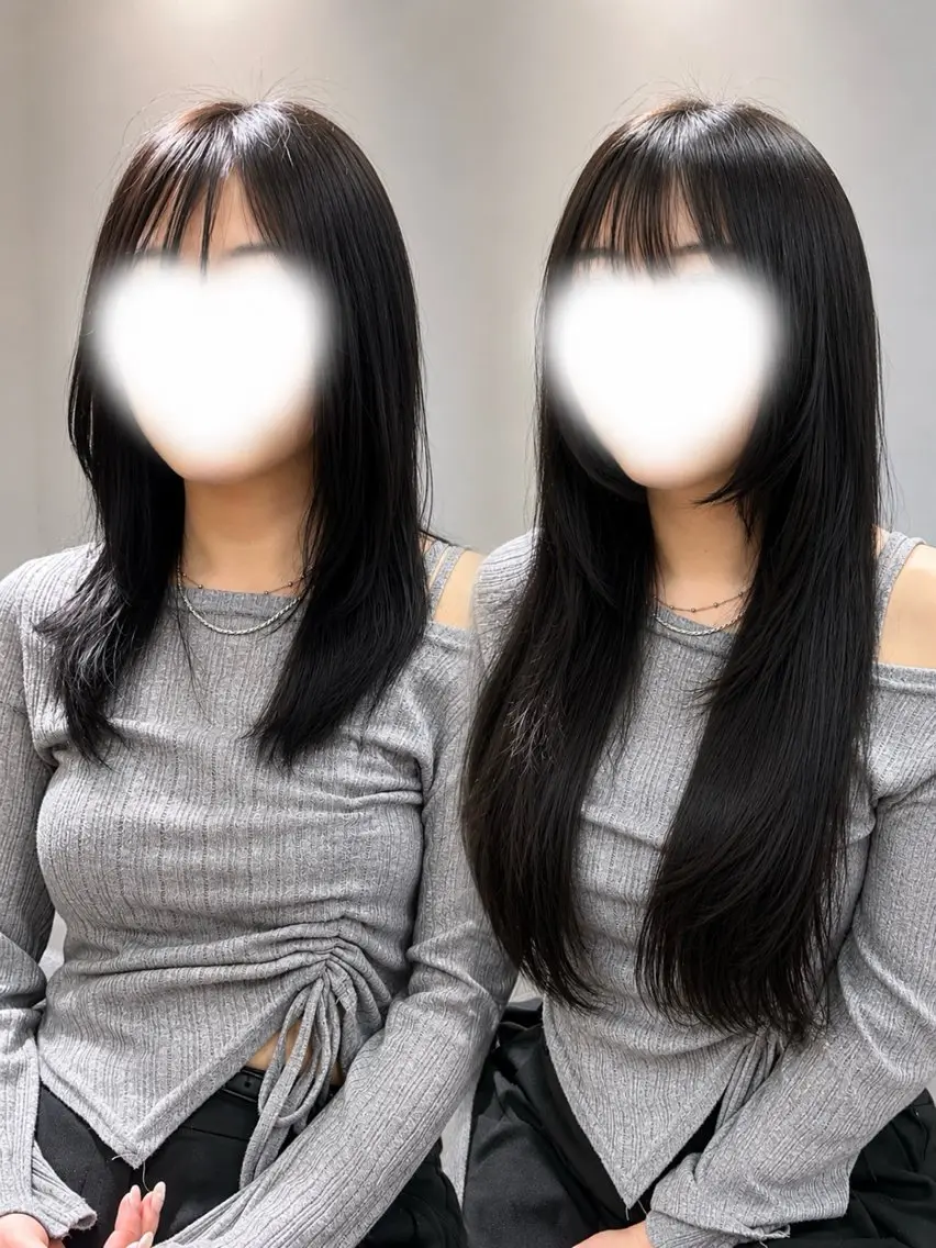 ロング カラー ヘアアレンジ エクステ レイヤーカット×髪質 改善🇰🇷シオリのヘアスタイル
