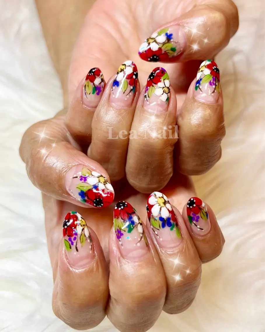 ネイル フラワーネイル Lea Nailのネイルデザイン