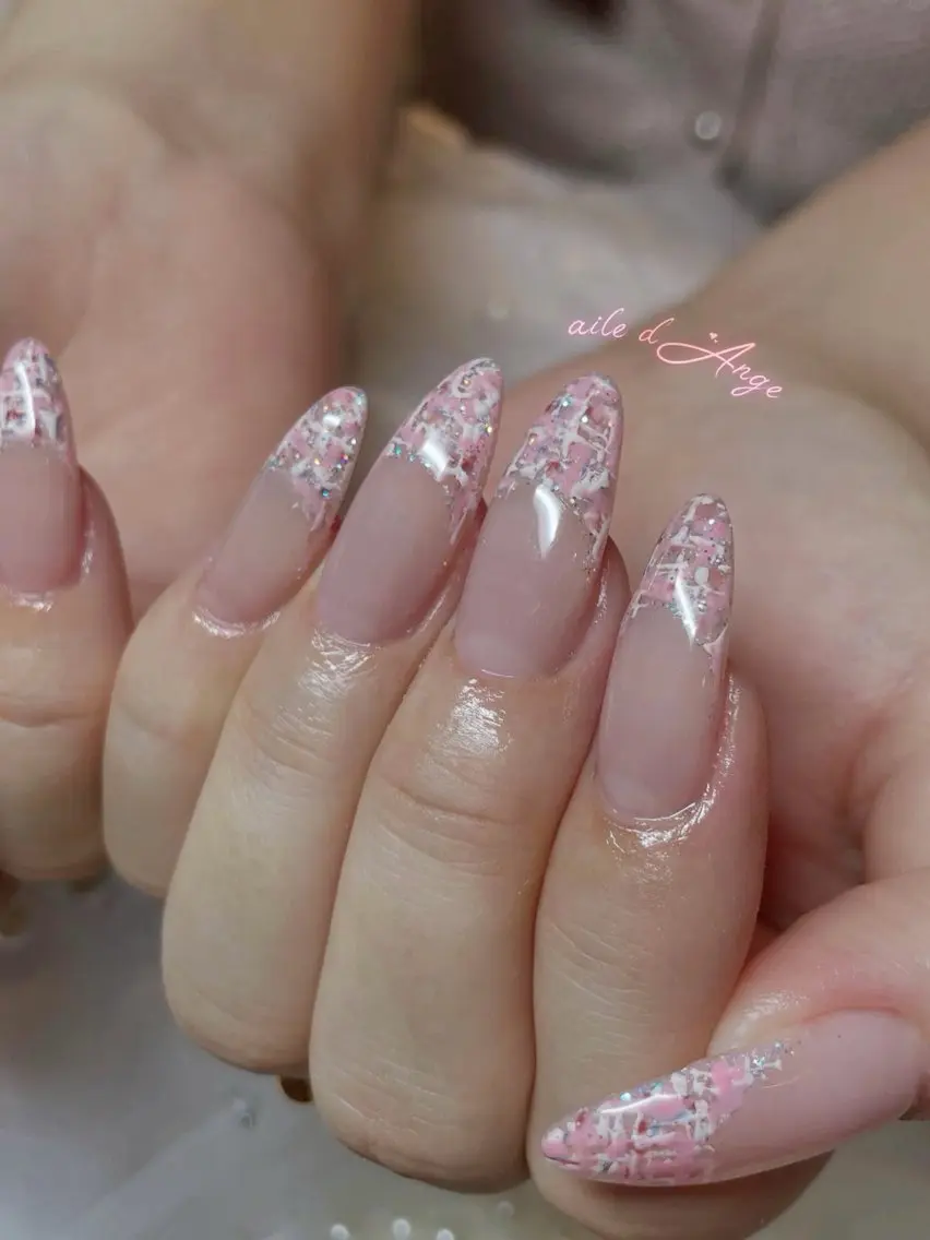 ネイル ツイードネイル ハンドネイル フットネイル ailed'Ange 🍒miuのネイルデザイン