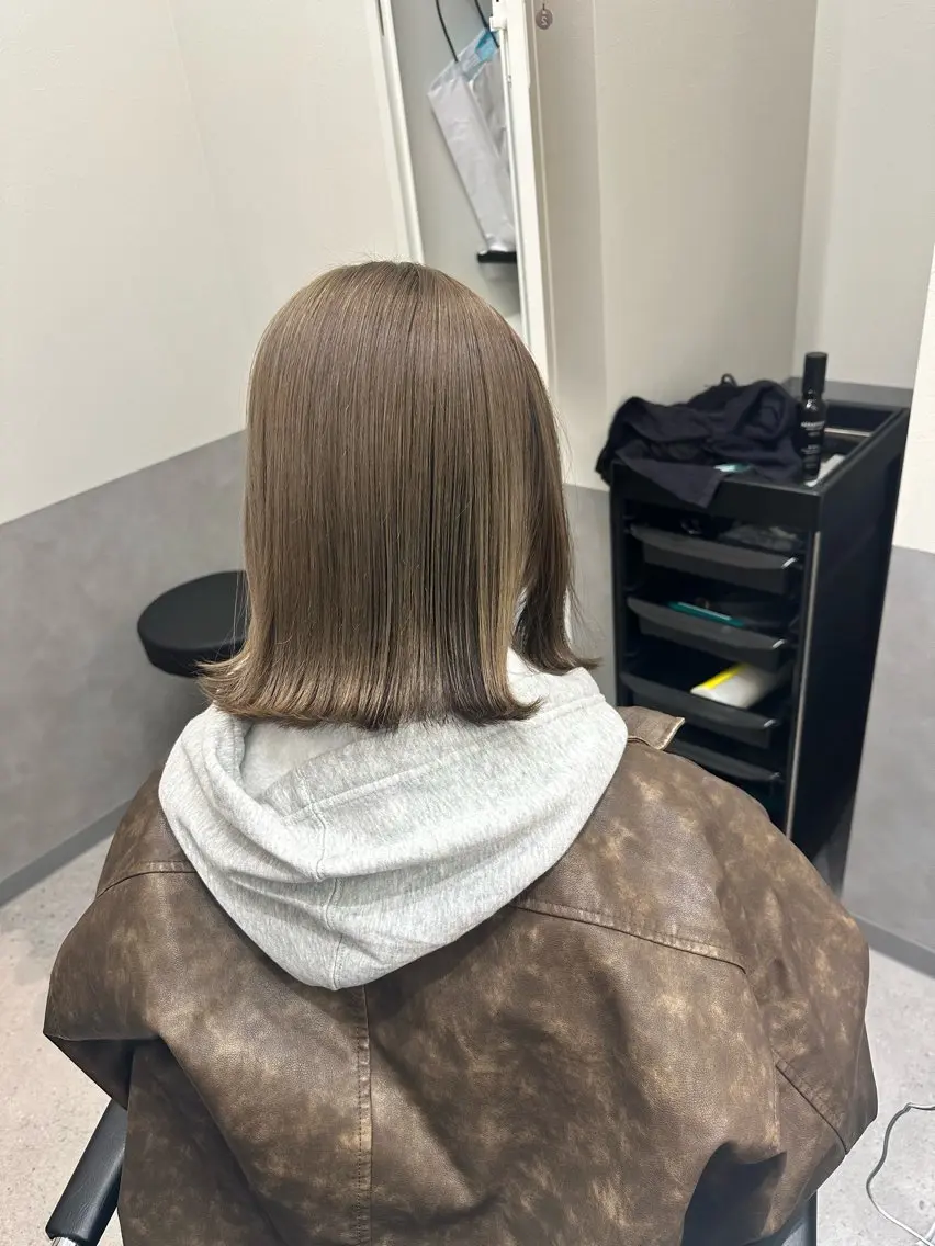 ミディアム カラー ヘアアレンジ カット ヘアカラー ダブルカラー｜ なおき｜池袋美容師のヘアスタイル