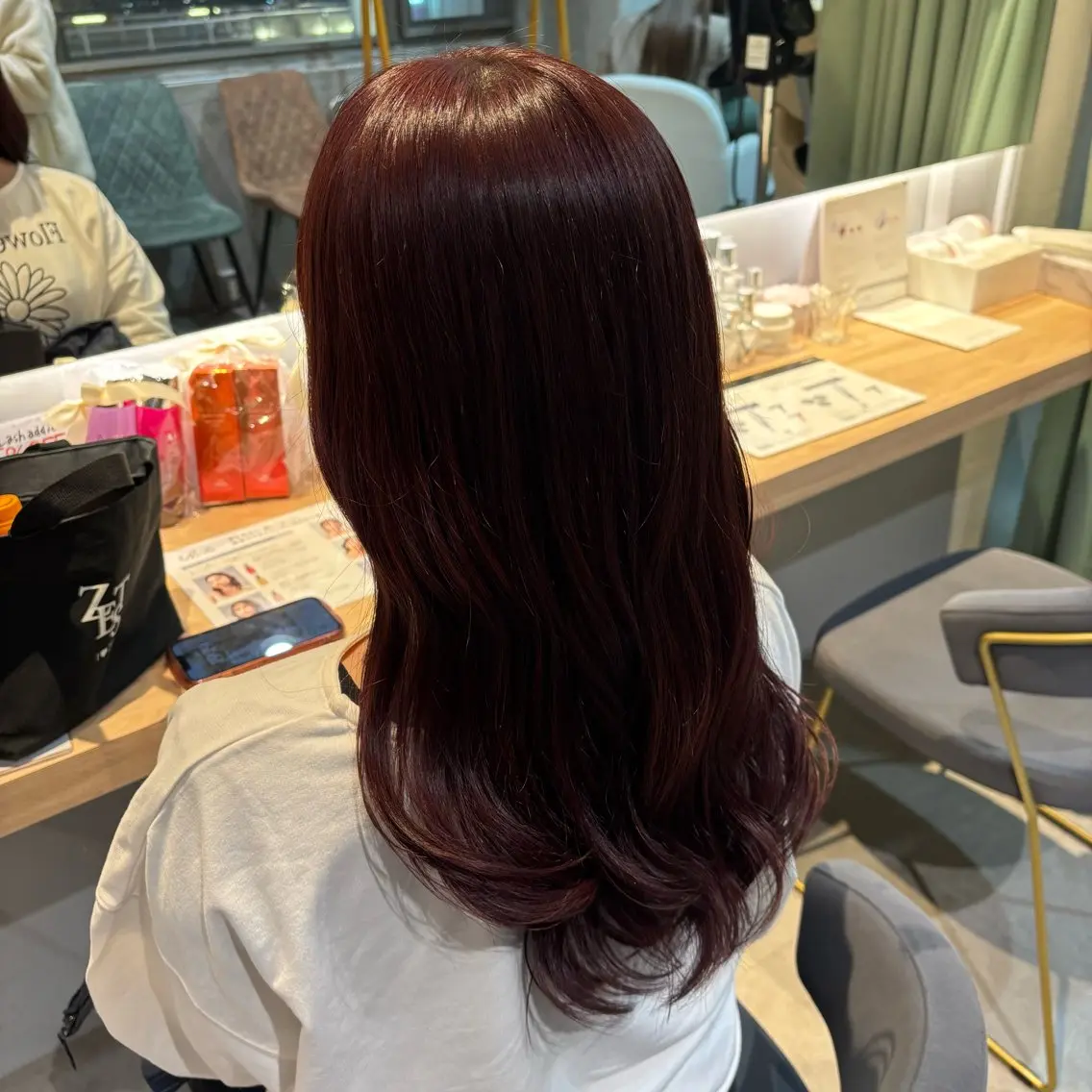ロング カラー ピンクカラー ローズカラー りあの🎀 /暖色カラー🍒のヘアスタイル