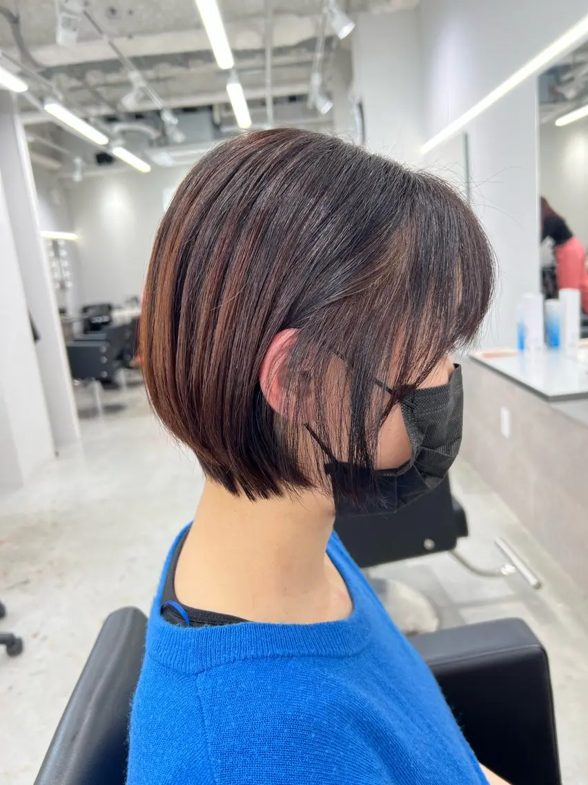 ショート ショートボブ 丸みショート ボブ ショートヘア maya🇰🇷韓国 レイヤー/顔まわりのヘアスタイル