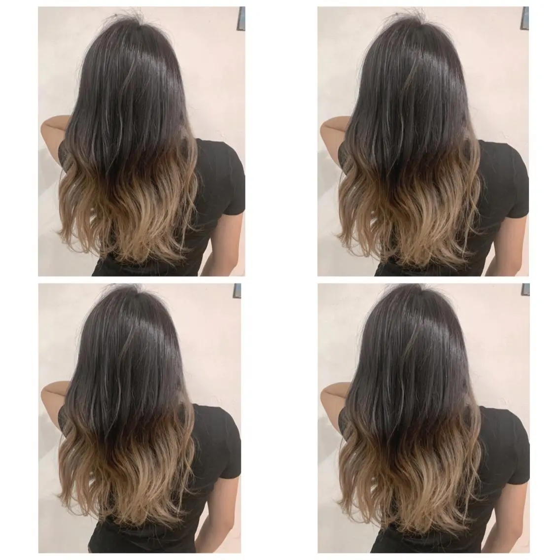 ロング カラー アッシュ バレイヤージュ ブリーチ デザインカラー グレージュ カット ヘアカラー トリートメント 京都大人女性ショート 徒歩1分/秋山のヘアスタイル