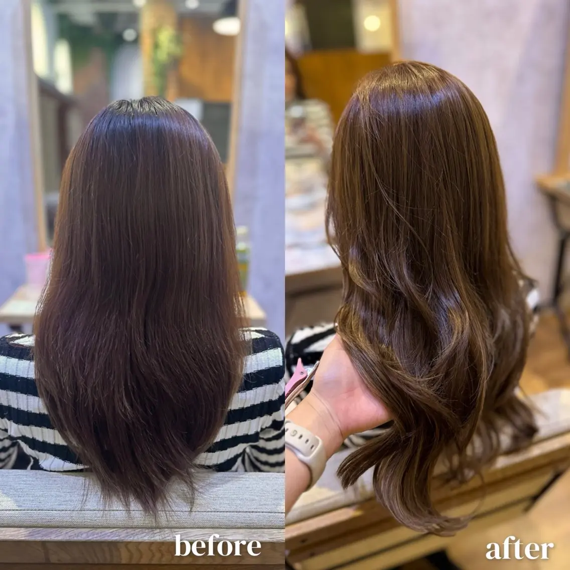ロング エクステ 梅田 夢七のヘアスタイル