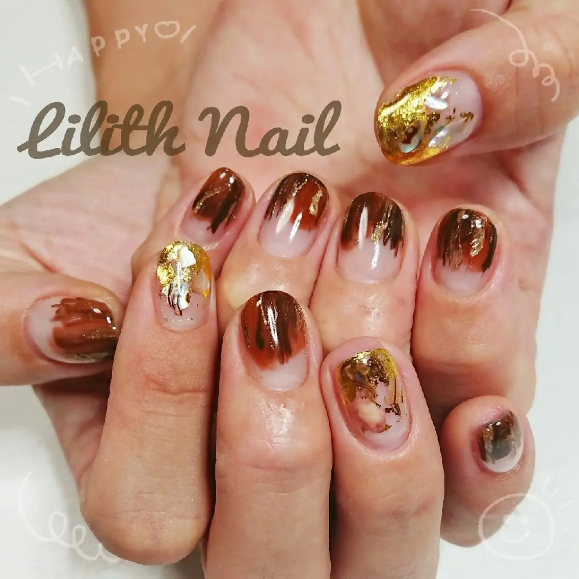ネイル フレンチネイル ニュアンスネイル ハンドネイル Lilith Nailのネイルデザイン