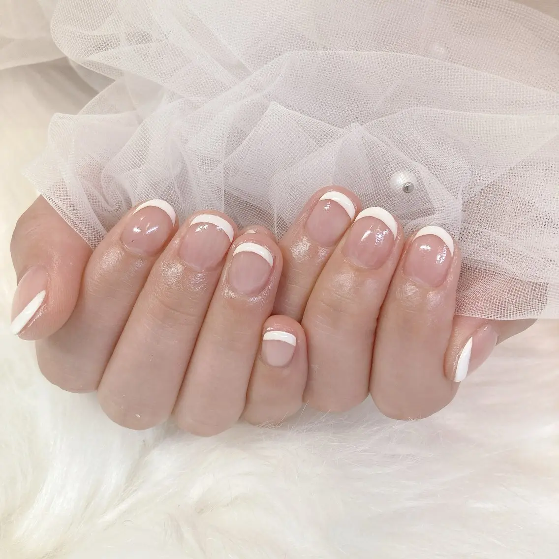 ネイル クリアネイル フレンチネイル ハンドネイル kanako nail🌷のネイルデザイン