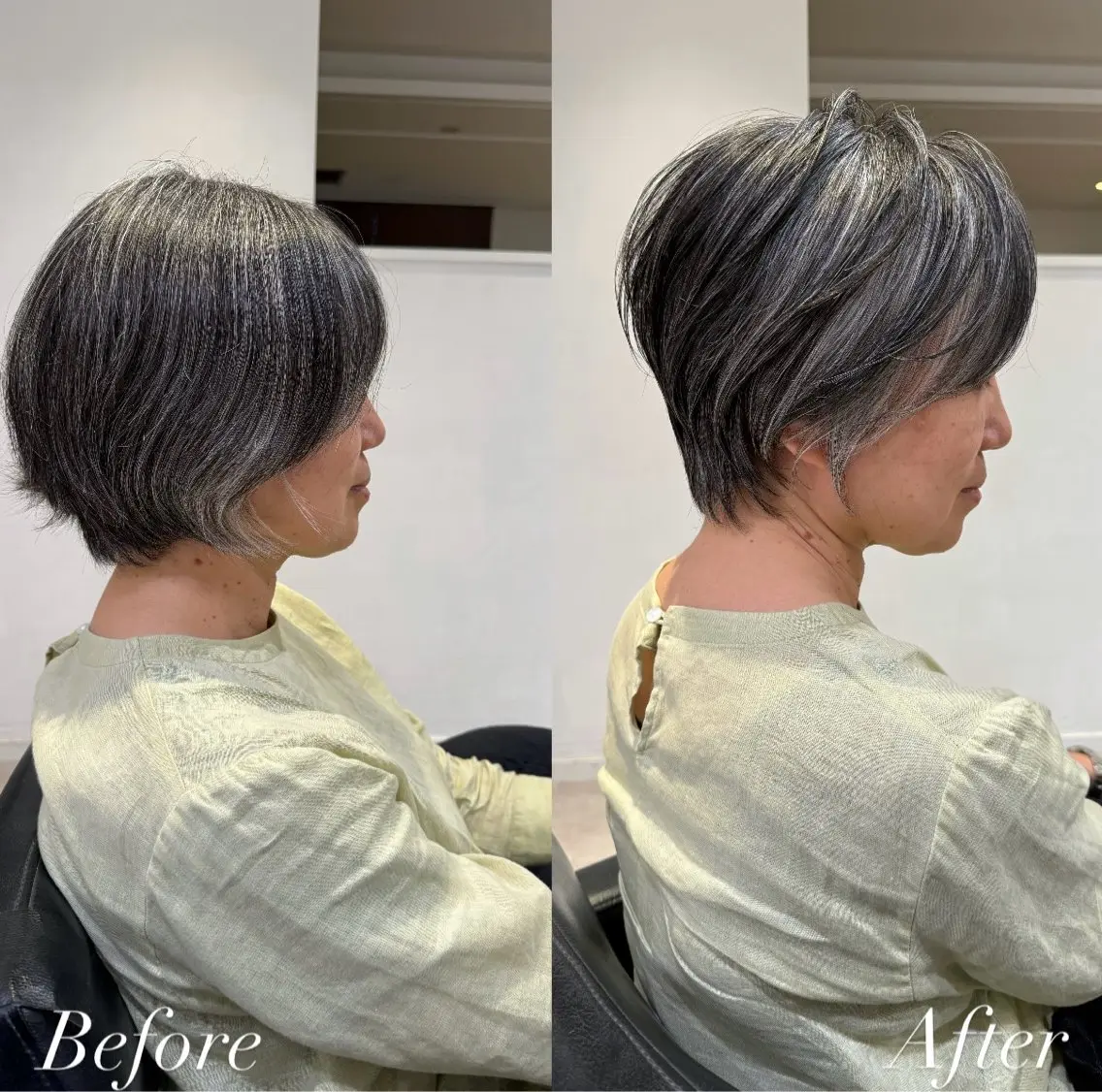 無料✨️ショートカット＆ワンカラーorグレイカラー🎀💫の写真