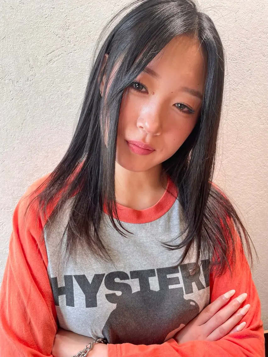 セミロング カラー ブラウンカラー ナチュラルブラウン レイヤーカット ヘアカラー レイン🌏🌱 似合わせ/ハイトーンのヘアスタイル