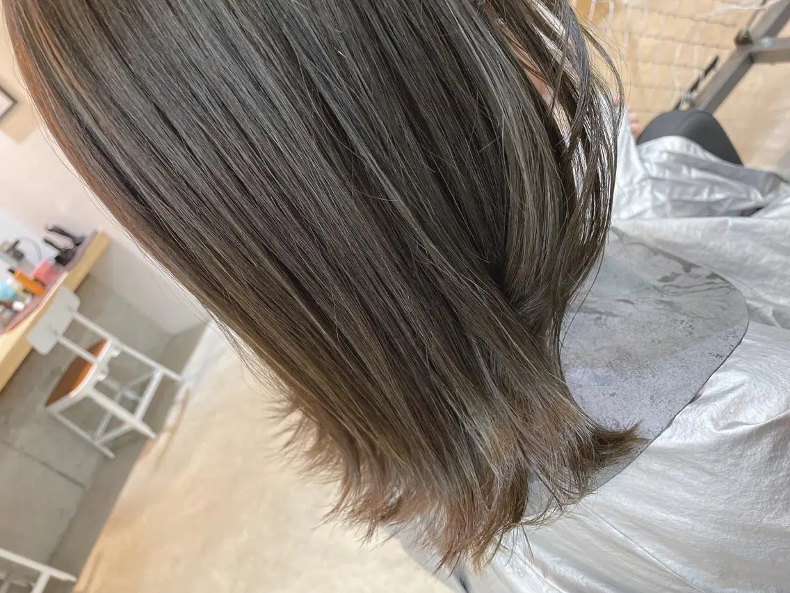 ミディアム カラー ハイライトカラー ハイライト ♡ yumaのヘアスタイル