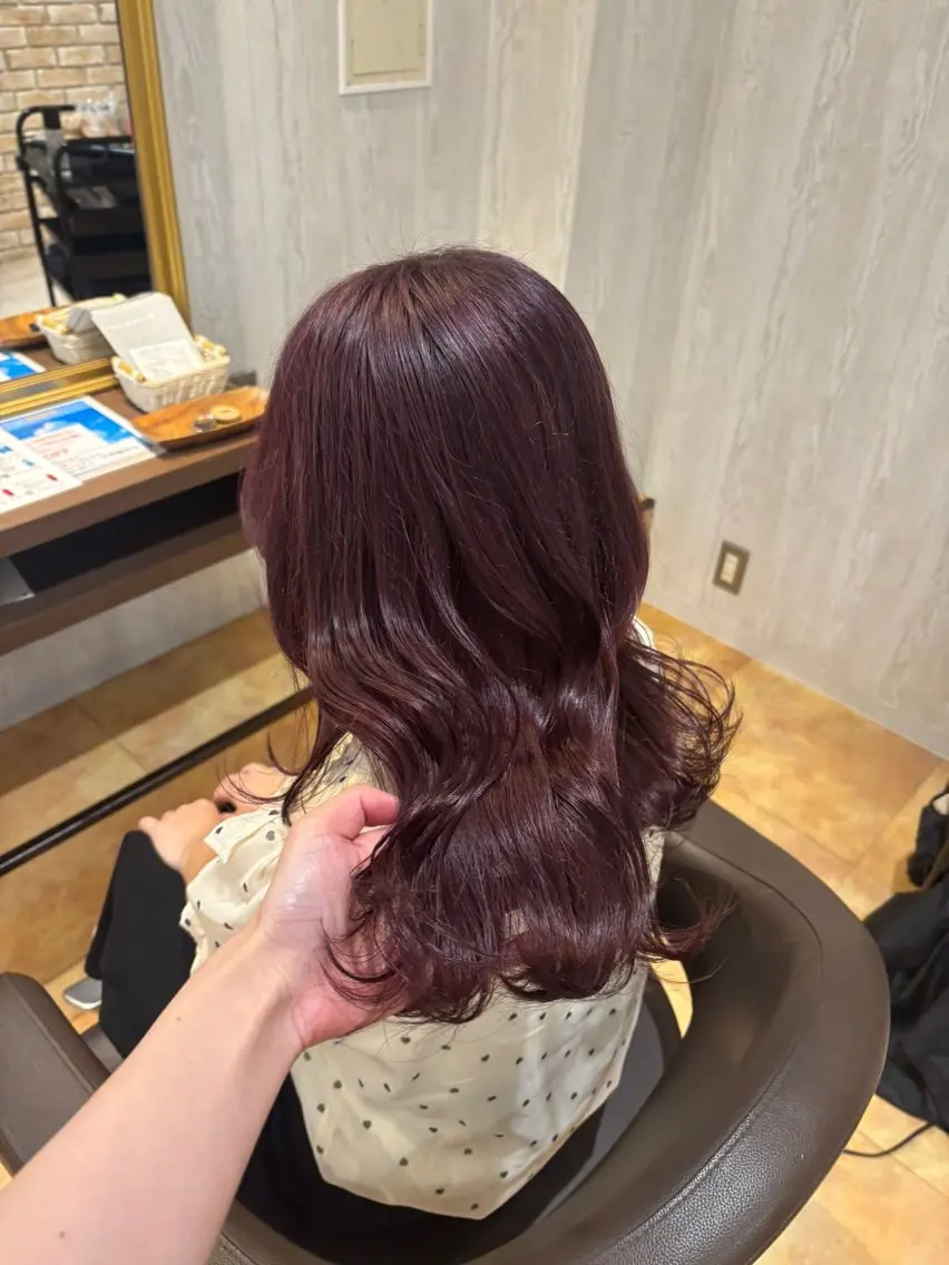 セミロング カラー ブリーチ ヘアカラー トリートメント yui🥀/ボブ /ブリーチなしカラーのヘアスタイル