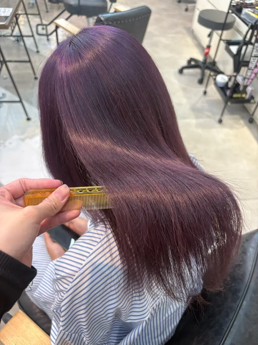 ミディアム ヘアカラー ハイトーン/カット カナコ🫧のヘアスタイル