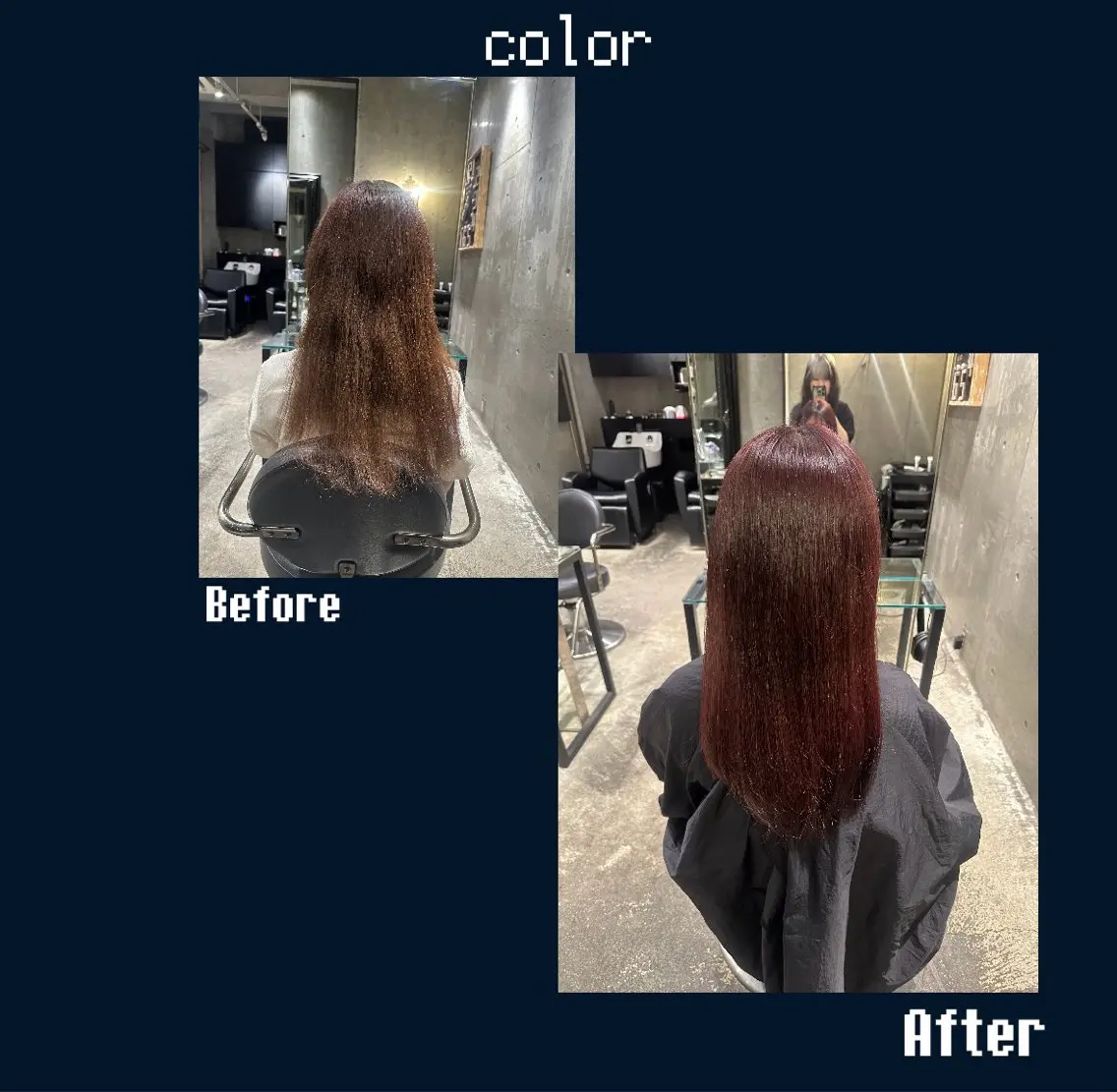 セミロング カラー ヘアカラー トリートメント カラー/縮毛矯正🌟 奈寧のヘアスタイル