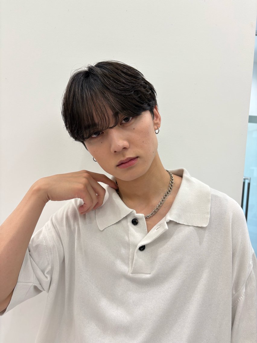 パーマ メンズ マッシュ シースルーマッシュ カット パーマ 💗韓国ヘア/髪質改 善💗若菜あいこのヘアスタイル