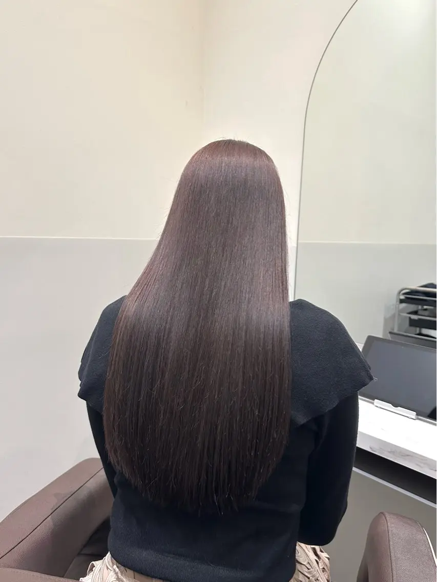 ロング カラー ベージュカラー ブリーチ ラベンダーカラー ラベンダーベージュ ブリーチなしカラー 矢野 晃平のヘアスタイル