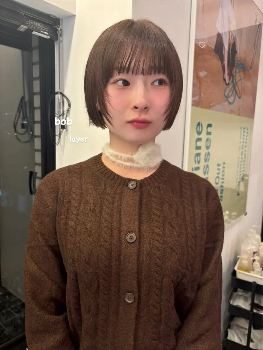 ショート カット ヘアカラー riria/ボブ /ショート/レイヤーのヘアスタイル