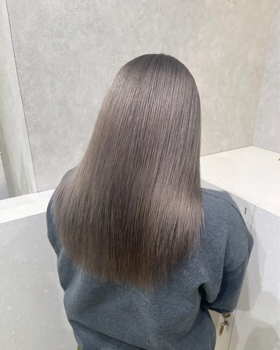 ロング カラー カット ヘアカラー トリートメント 韓国ヘア🇰🇷透明 感カラー/yui💞のヘアスタイル
